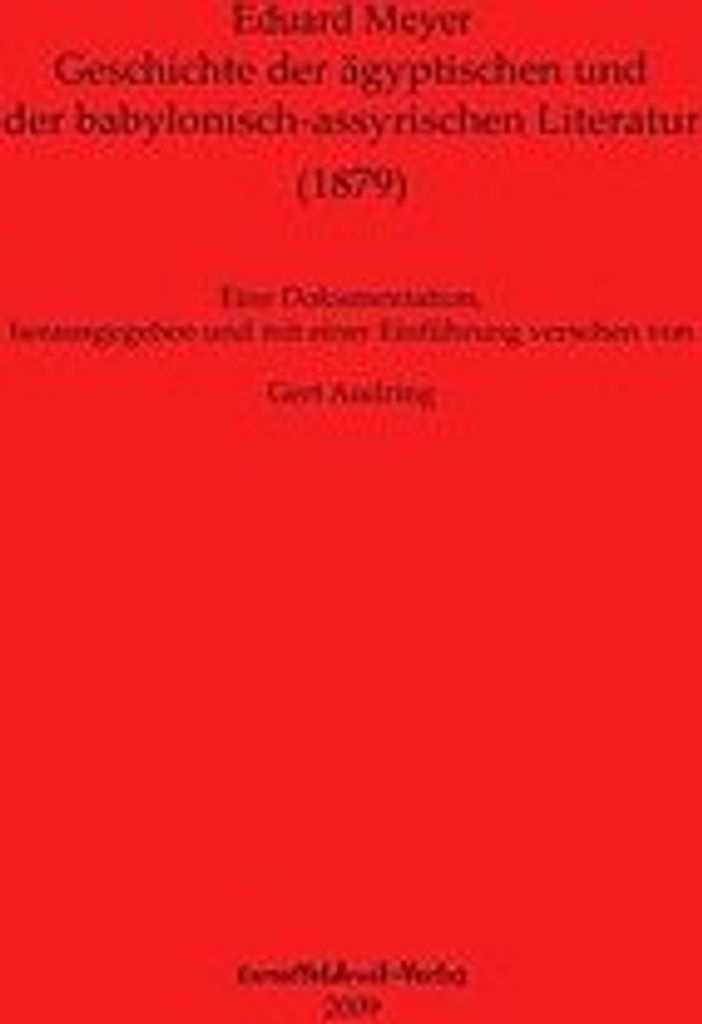 Geschichte der ägyptischen und der babylonisch-assyrischen Literatur