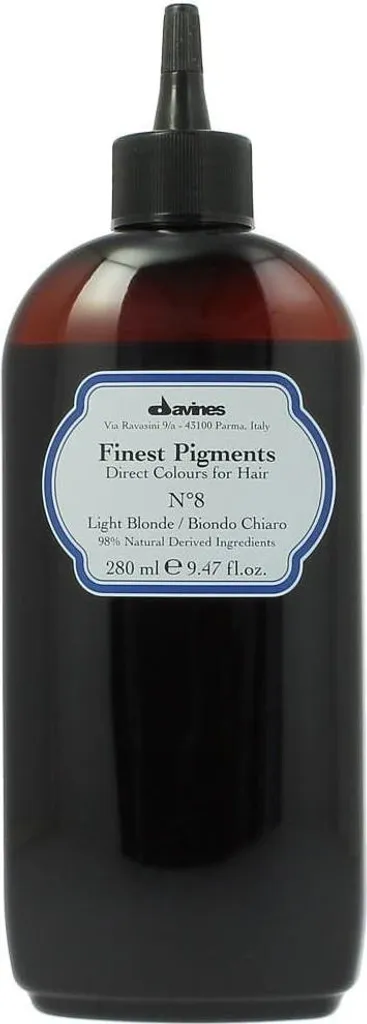 Davines, Finest Gloss, Natural Ingredients, Hair Colouring Pigment, N.8 Light Blonde, 280 ml