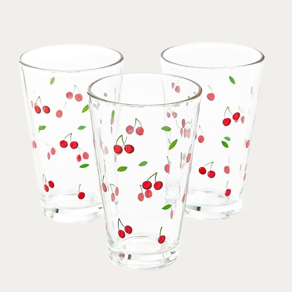 HOMLA TOKEN SUMMER Glas in Kirschen, 3 Stk. 0,3 l Produktbild 