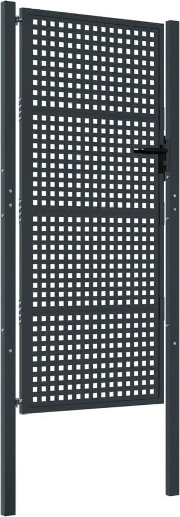 Cancello da giardino antracite 105x250 cm in acciaio Immagine del prodotto 
