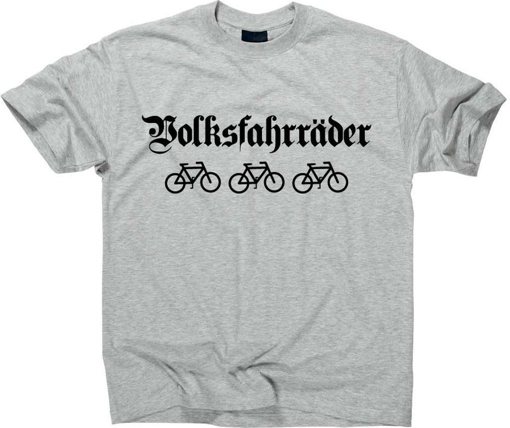 Styletex23 T-Shirt Volksfahrräder Fun Sprüche, sport grey, XXL