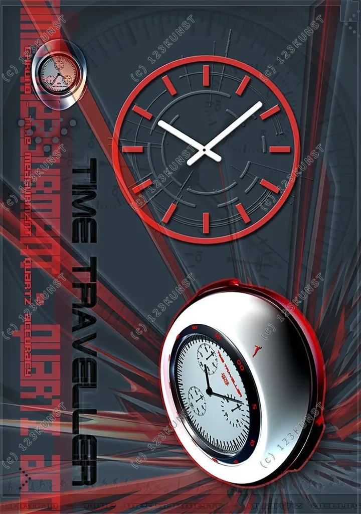 Orologio Ufficio Moderno Dixtime 3860 - 35x50cm Silenzioso 3D
