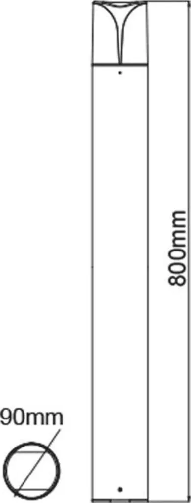 Éclairage d'allée et balisage de jardin LG8303G-800 potelet de 80cm gris