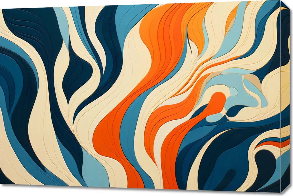 Quadro 90x60cm Onde Oceaniche - Tela Canvas Alta Definizione Mare