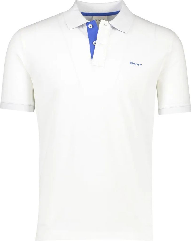 Gant Regular Fit Contrast Pique Rugger Polo  Weiss - Große Produktbild 