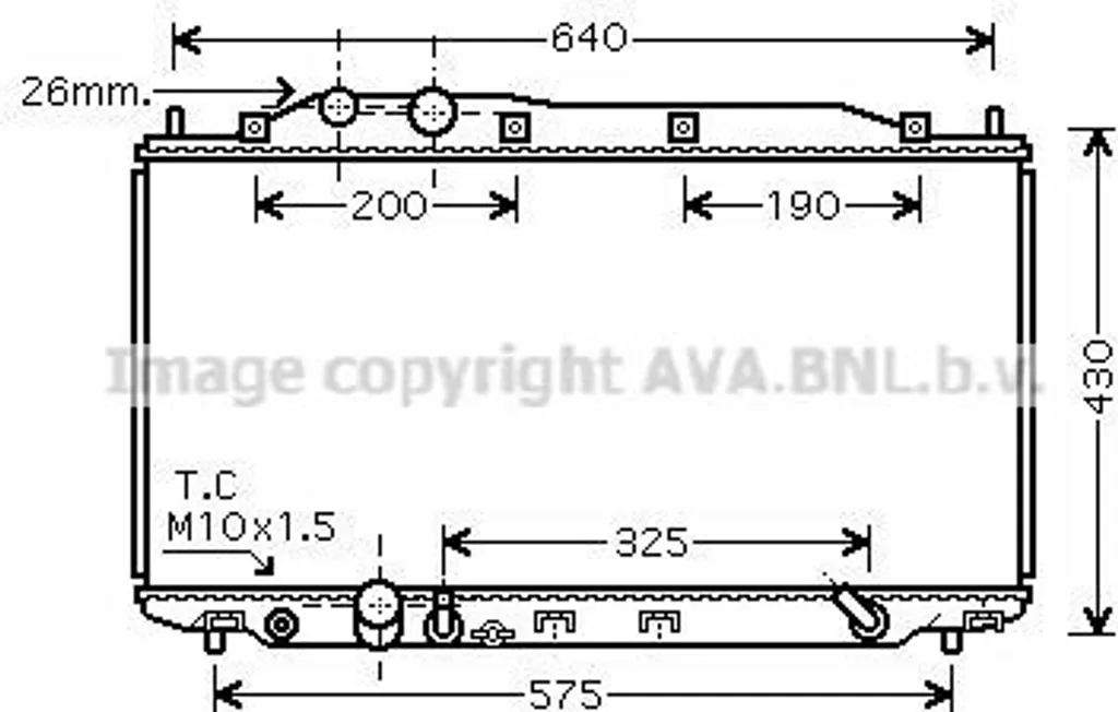 Radiateur Civic VIII PRASCO HD2192 OE 19010RRH901 refroidissement