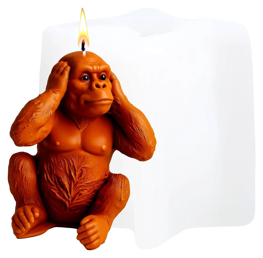 Gorilla Kerzenform aus Silikon für die Kerzenherstellung und Harzguss