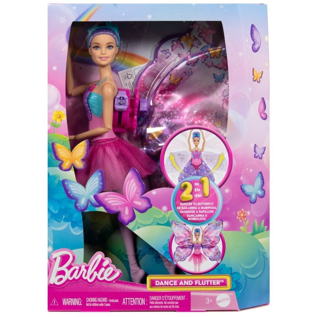 Bábika Barbie tanečníčka a motýľ s premenou 2 v 1 z Obrázok produktu 
