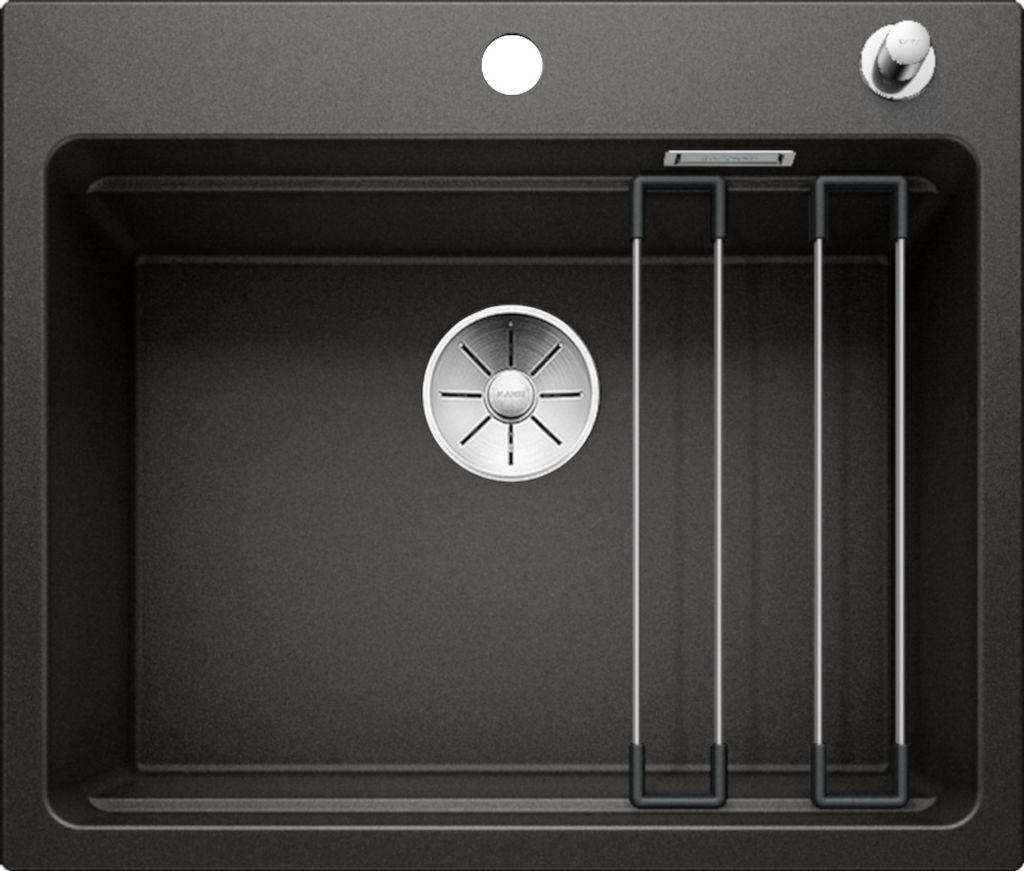 BLANCO 525889 Spüle ETAGON 6 in Schwarz mit InFino®-Ventil Produktbild 
