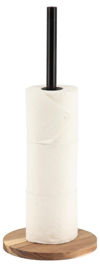 TENDANCE | Toilettenpapierhalter - Papierrollenregal - braun - schwarz - Klopapierhalter - Badezimmer - Praktisch