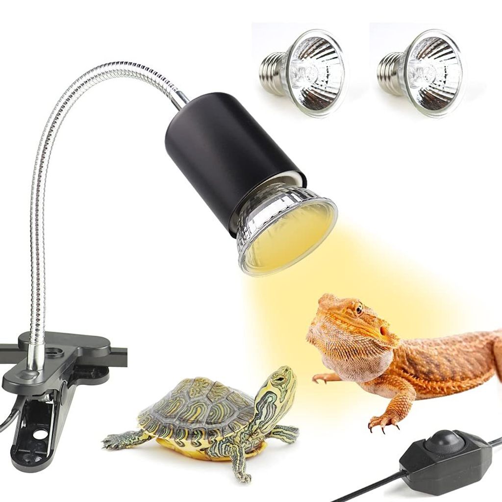 Schildkröten Wärmelampe - Reptilien Terrarium Lampe 25W Reptilien Heizlampe UV Wärmespotlampe mit Clip E27 Wärmestrahler Aquarium Tiere - für ...
