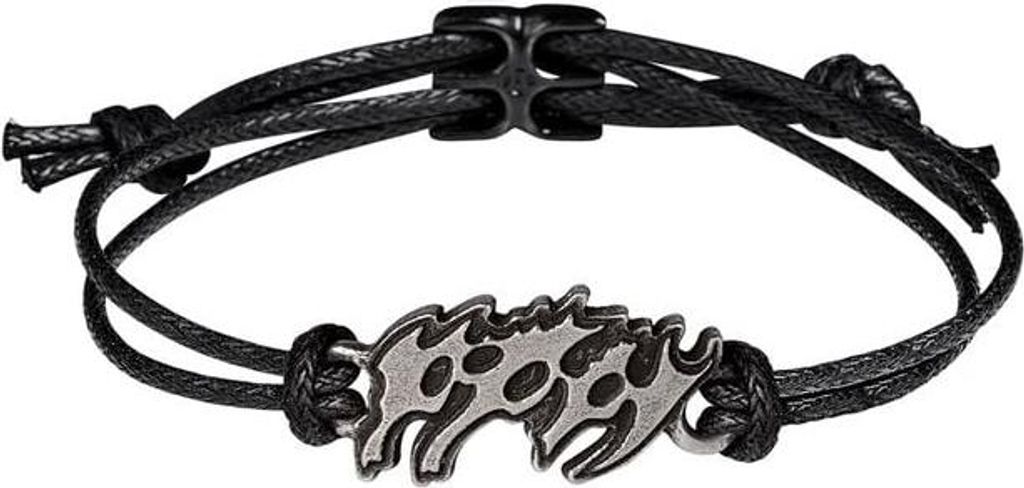 Poppy Armband Uni Logo schwarz Band-Merch, Bands, Geschenke Hartzinn Standard