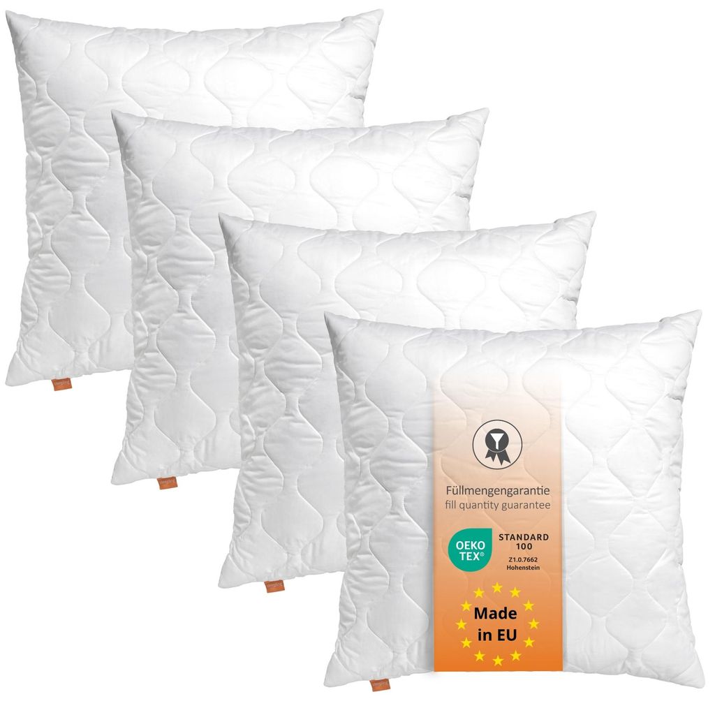 Oreiller 80 x 80 cm, set de 4, oreiller de lit, 100% Image du produit 