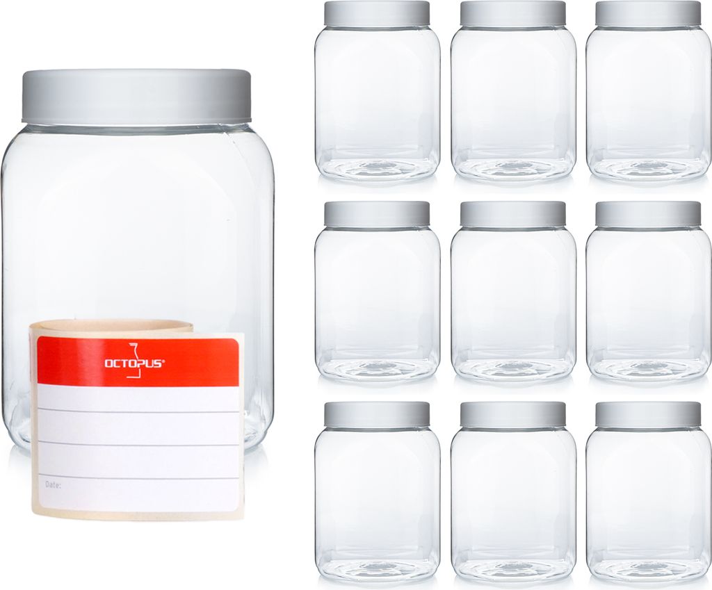 250x PET Becher mit Deckel 400 ml (leer), Höhe 105 mm, Durchmesser 77 mm, Gewinde 62 mm