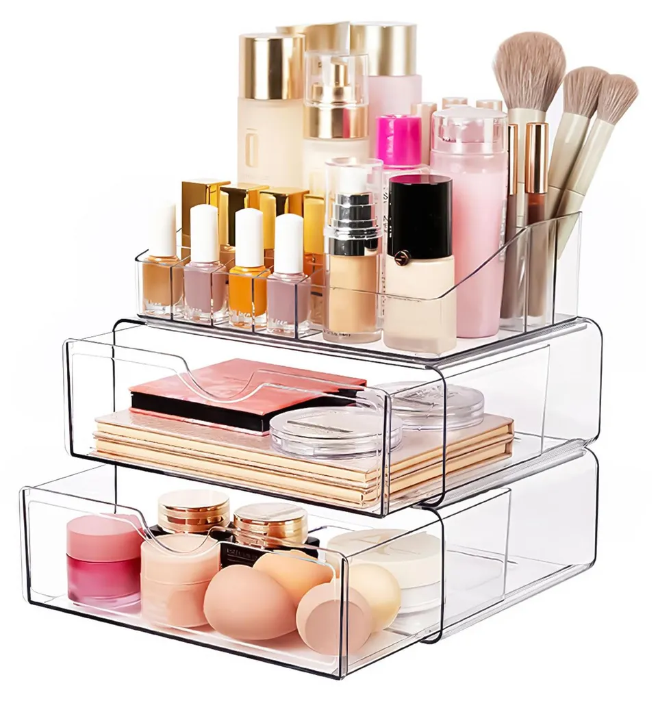 Organiseur de cosmétiques anti-glisse pour finir avec le désordre