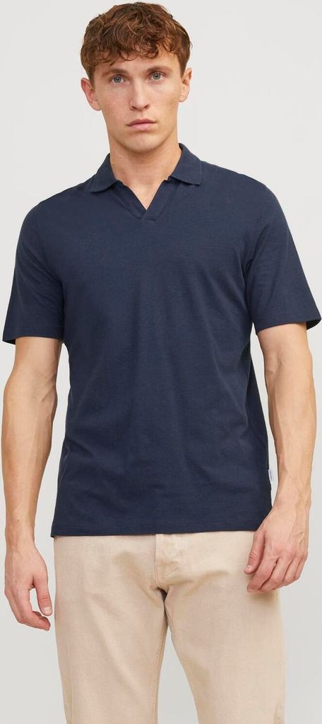 Jack & Jones Summer Linen Kurzarm-poloshirt Blau S Mann Blau S