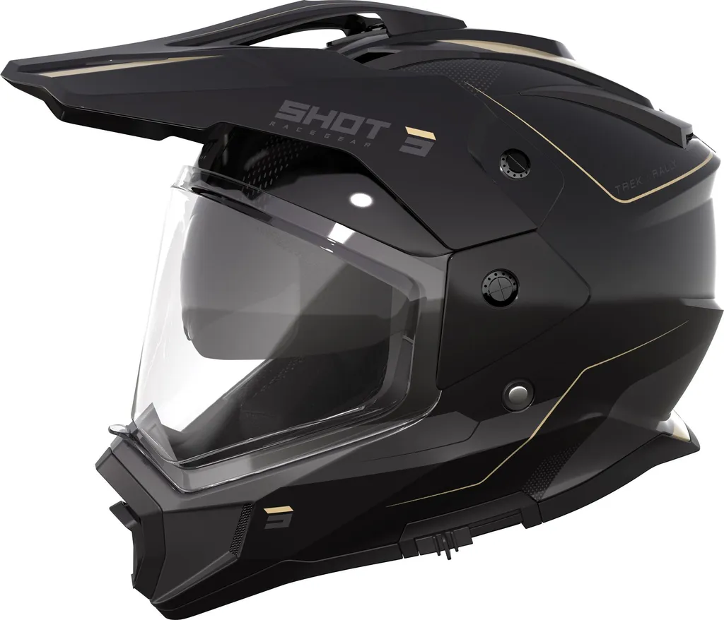 Casque de moto Trail et Enduro Shot Trek Max Vision Noir Marron Taille L