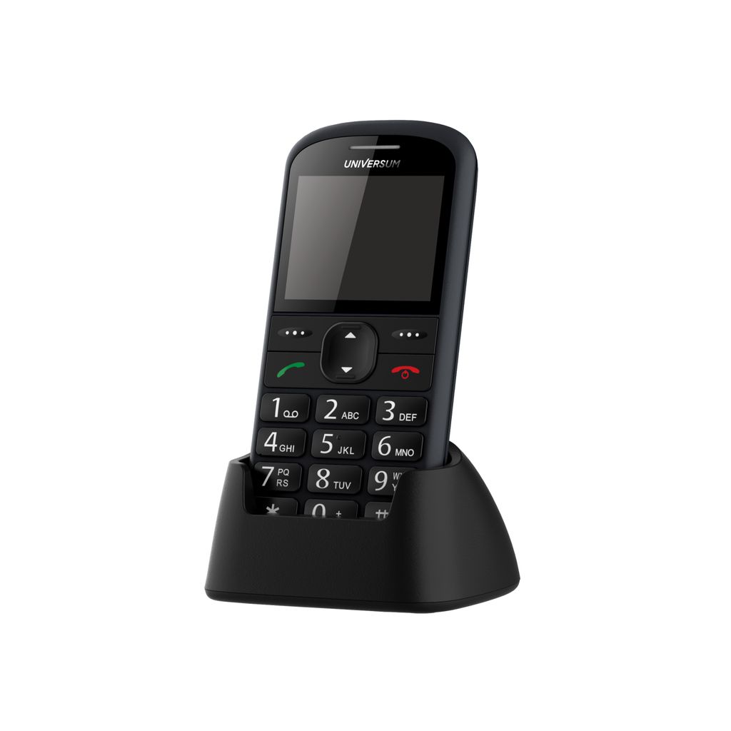 UNIVERSUM W60-C - Seniorenhandy ohne Vertrag mit großen Tasten - Ladestation, Notruftaste, großes Display, 900mAh Akku
