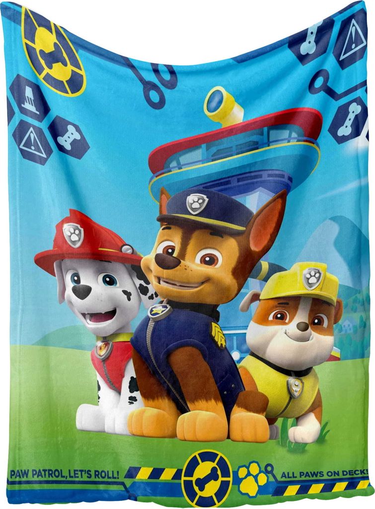 Paw Patrol Paws on Deck Fleecedecke 100x140cm Produktbild 