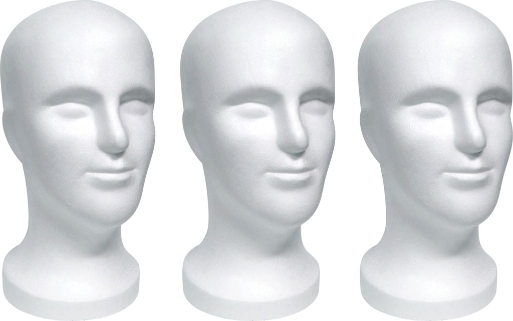 3 x FP Styroporkopf SAM weiß - TOP Markenqualität Produktbild 