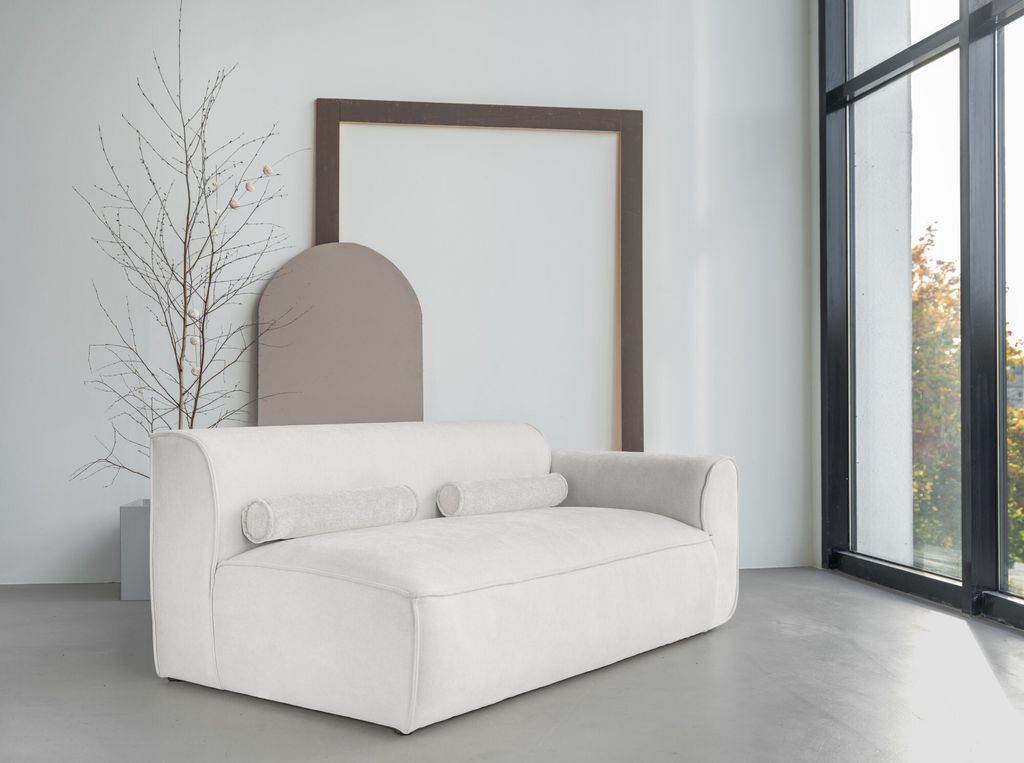 MIUFORM Flex Felix - 2-Sitzer-Sitzelement für Modulsofas Armlehne RECHTS - 172x96cm - Beige - Modulsofa Couch