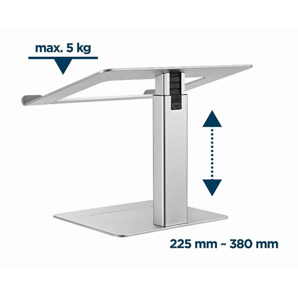 Support ventilé pour ordinateur portable réglable et ergonomique gris - 11