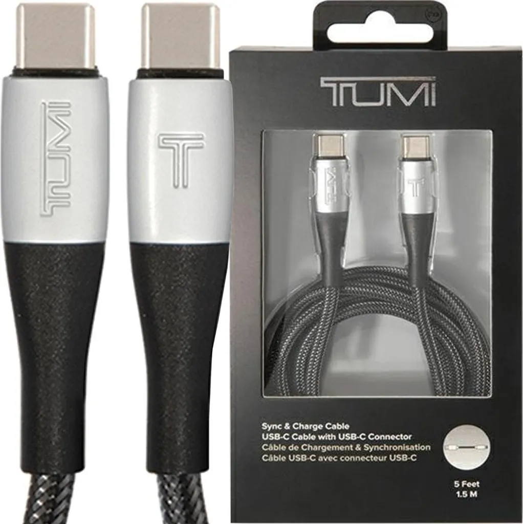 Tumi TUCCSUSBC Cavo USB-C 1.5M: Ricarica Rapida e Durata Estrema Nero