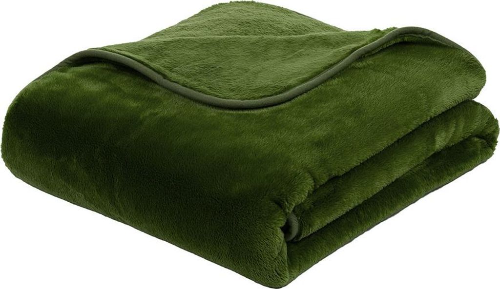 Gözze Premium Cashmere Feeling Decke dunkelgrün 130x170 cm Produktbild 