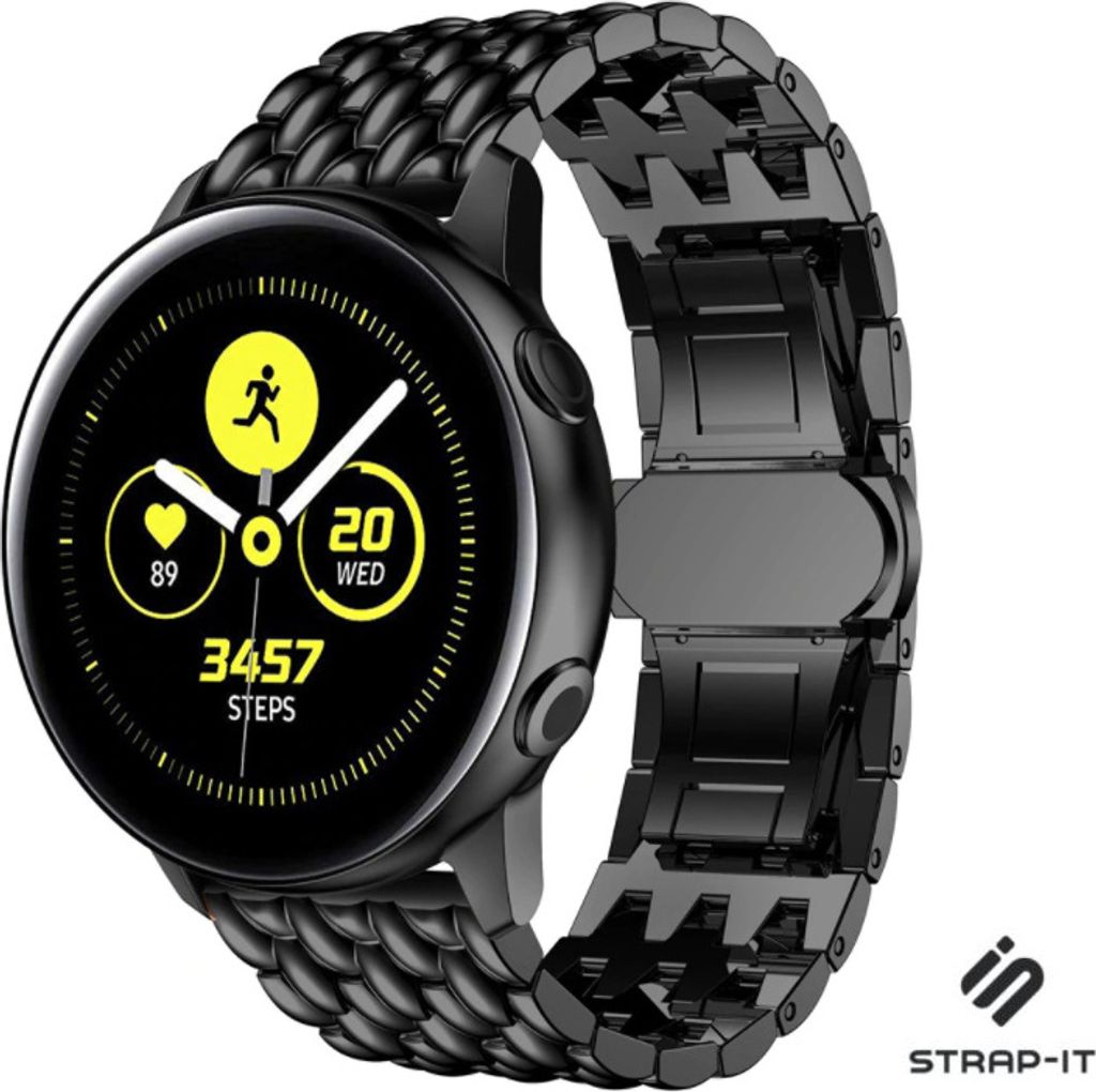 Strap-it Gliederarmband - Kompatibel mit Samsung Galaxy Watch Armband 42mm Ersatzarmband Edelstahl - Faltschließe - Hochwertiges Material - für S...
