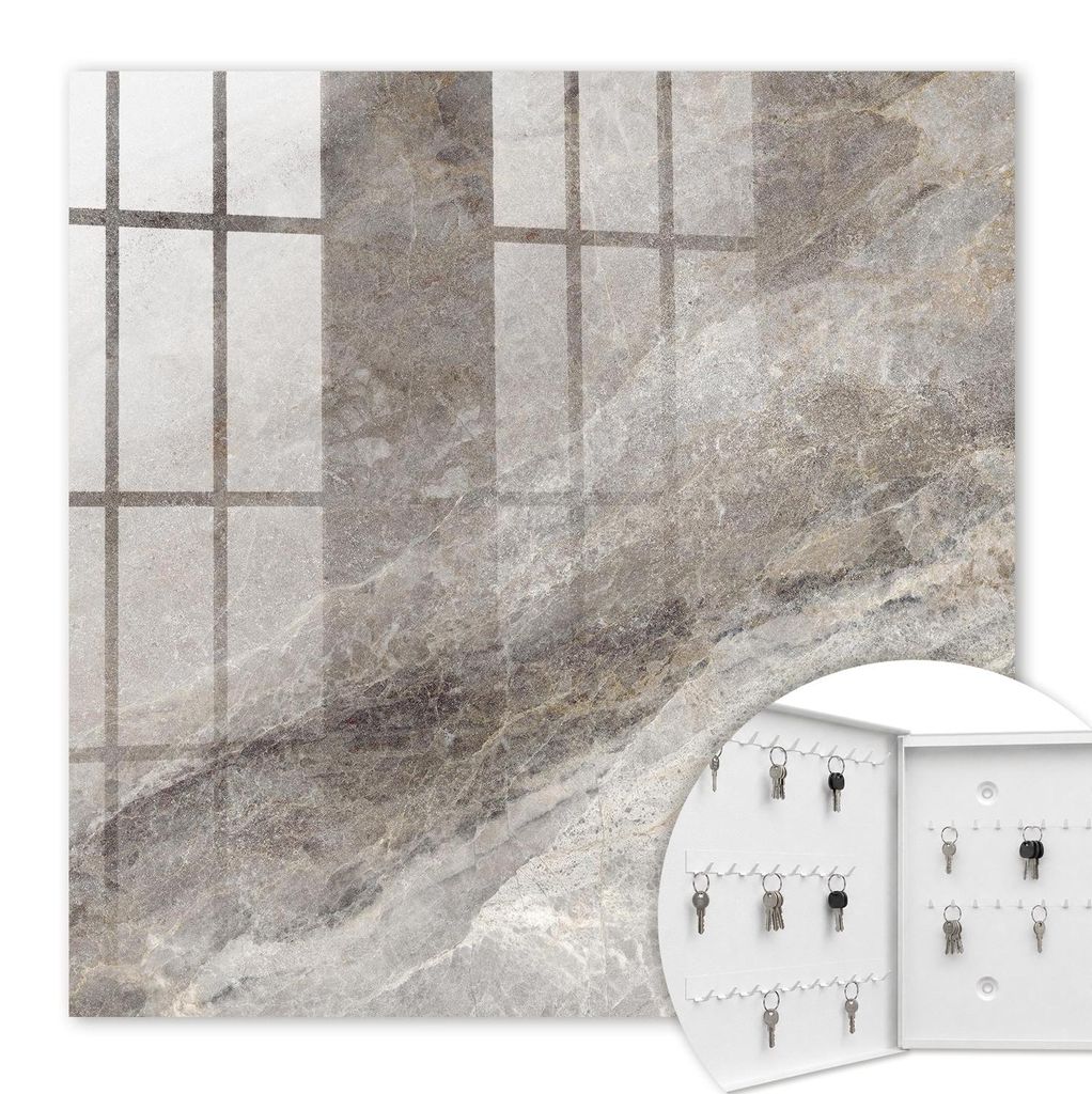 Metall Schlüsselkasten 30 x 30 cm - weißer Schlüsselschrank Produktbild 