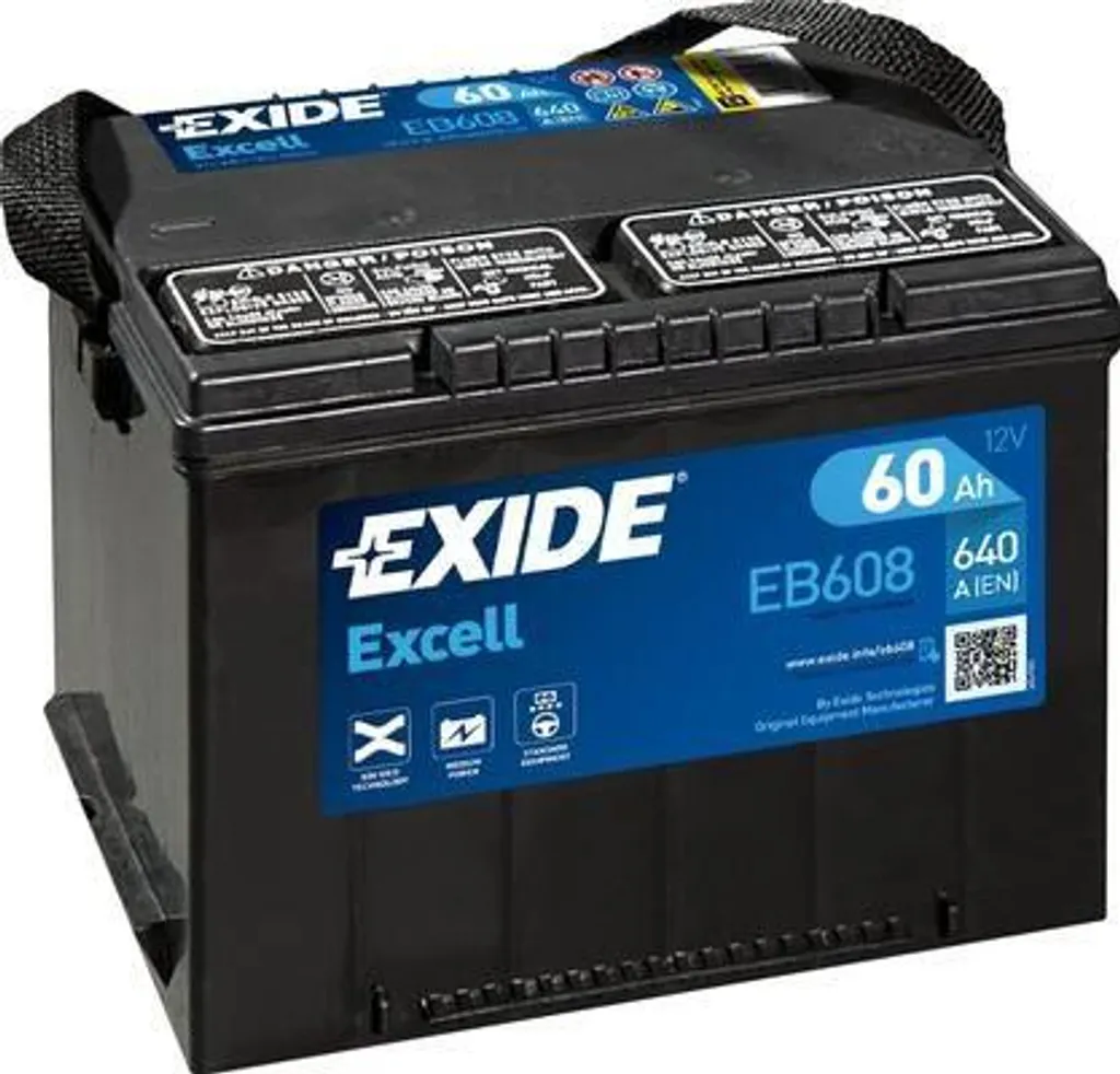 Batterie de voiture 12V 55Ah EXIDE EB558 compatible Sebring et Stratus