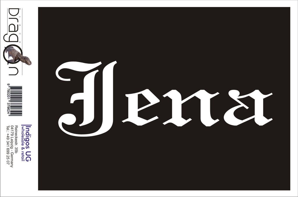 Aufkleber / Autoaufkleber - JDM / Die cut / Auto / OEM - Stadt Jena - 200x70mm gold - Heckscheibe / Heckscheibenaufkleber