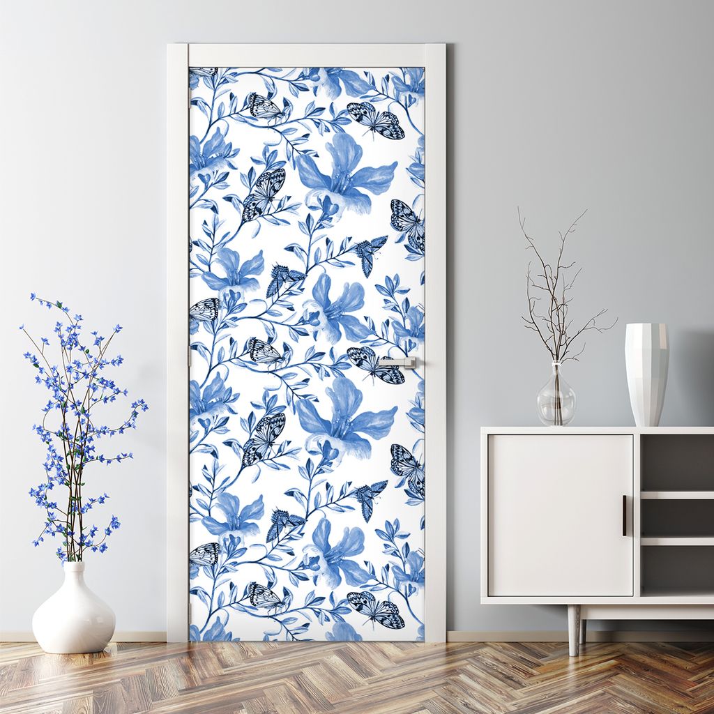 Dekorative Türaufkleber Raumdekoration selbstklebend Türposter Pflanzen-Dschungel 70 x 200 cm