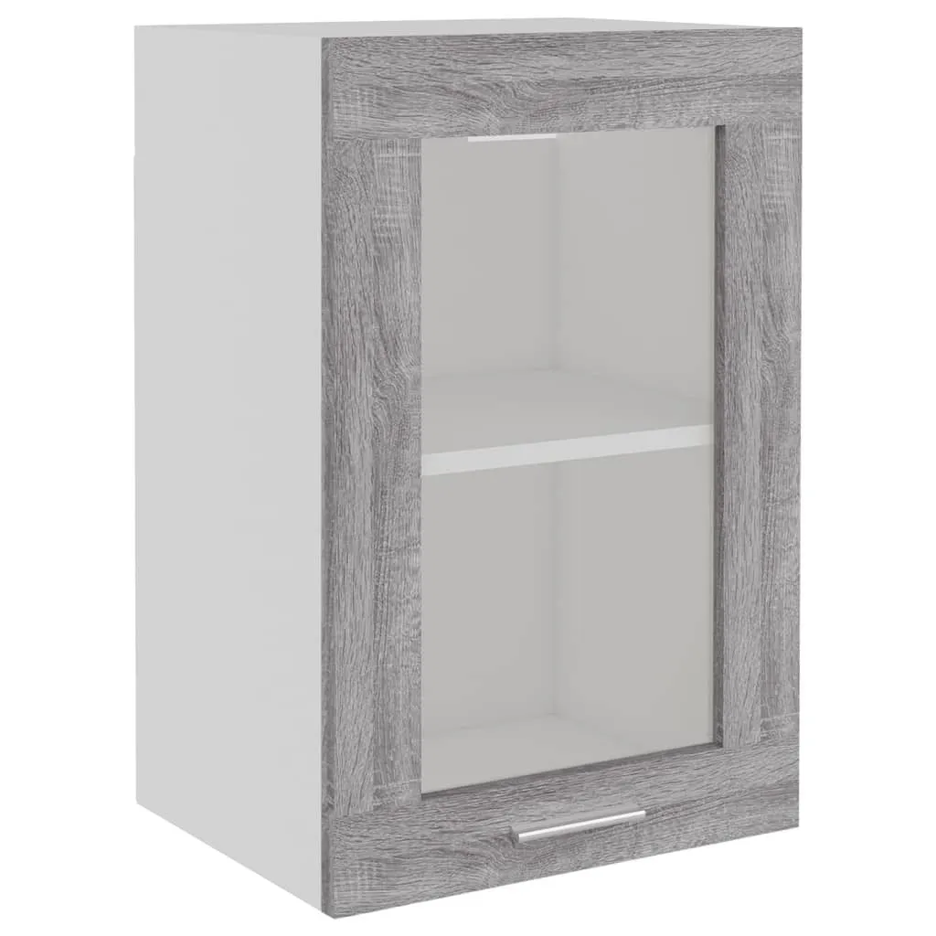 Pensile Vetrina Lyon Grigio Sonoma 40x31x60 cm | Design vidaXL Moderno