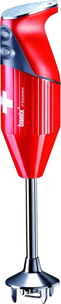 Bamix SwissLine Rouge 200W Bundle Pack - Mixeur Plongeant Suisse Rouge