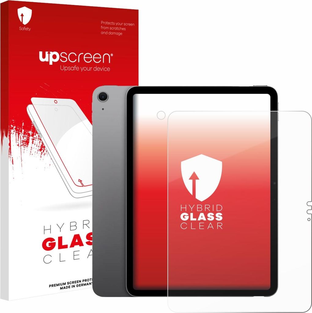 upscreen Schutzglas für Apple iPad Air 11" M3 2025 (Display+Kamera) Schutzfolie Panzer Folie Glas Display Schutz klar