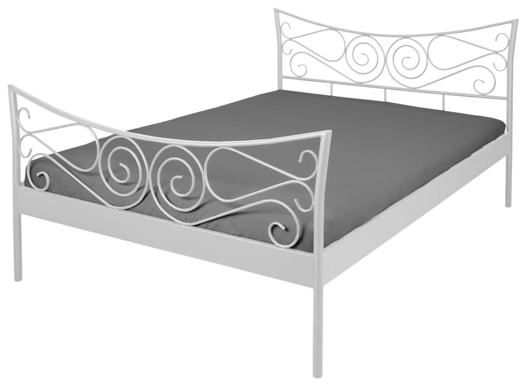 Metallbett Justine 140 x 200 cm weiß Produktbild 