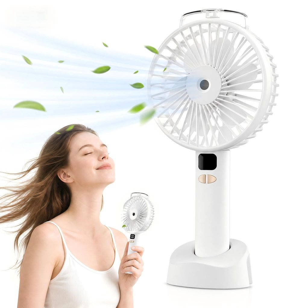Handventilator mit Sprühnebel, 6 Stufen Mini Ventilator Produktbild 