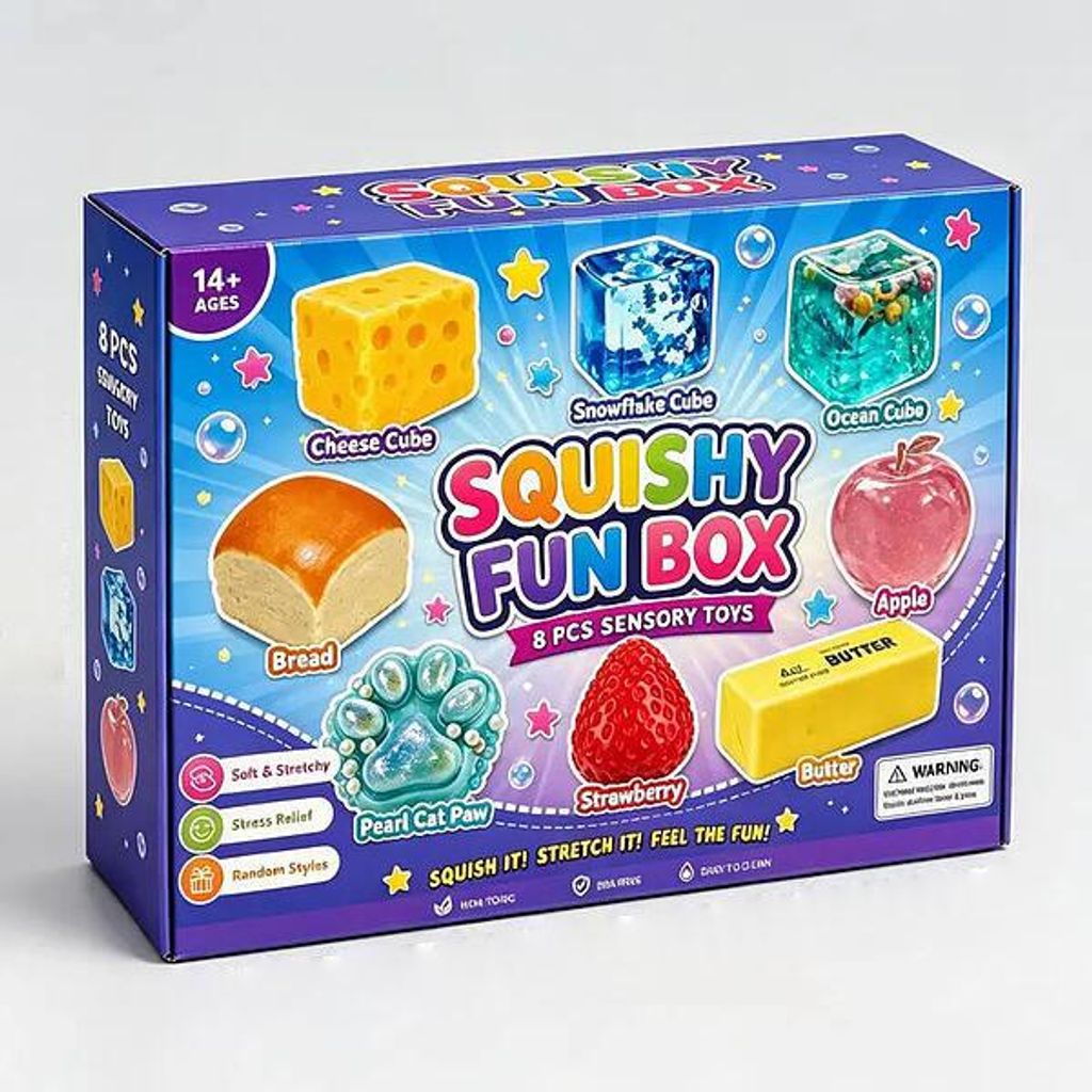 8er-Set Sensorisches Quetsch-Spielzeug – SQUISHRA SQUISHRA Produktbild 