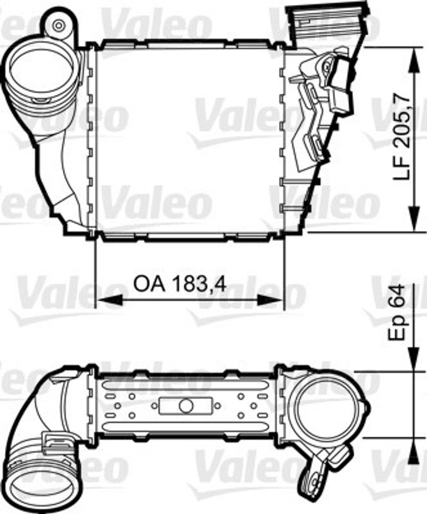 VALEO 817557 Ladeluftkühler LLK für VW Golf IV Schrägheck (1J1) Turbo Intercooler