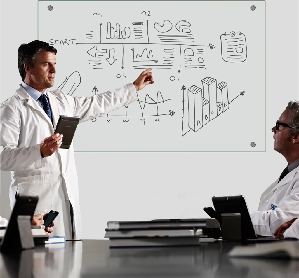 Bacheca in Vetro Argento 100x55 Mucola - Lavagna Magnetica Professionale