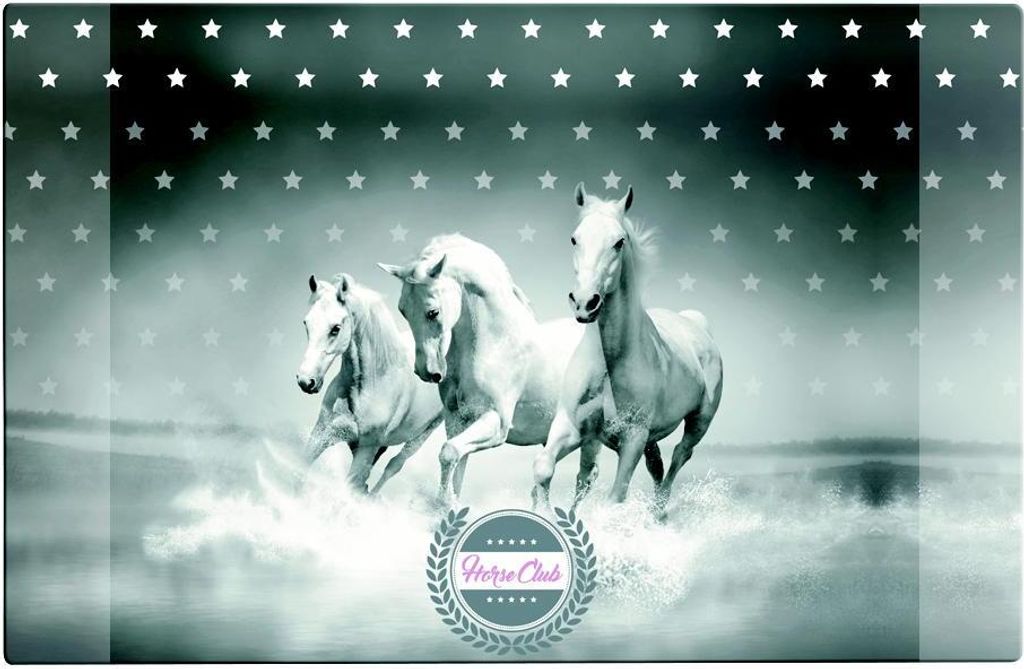 Schreibtischunterlage / Größe: 68x44cm / "Pferde"