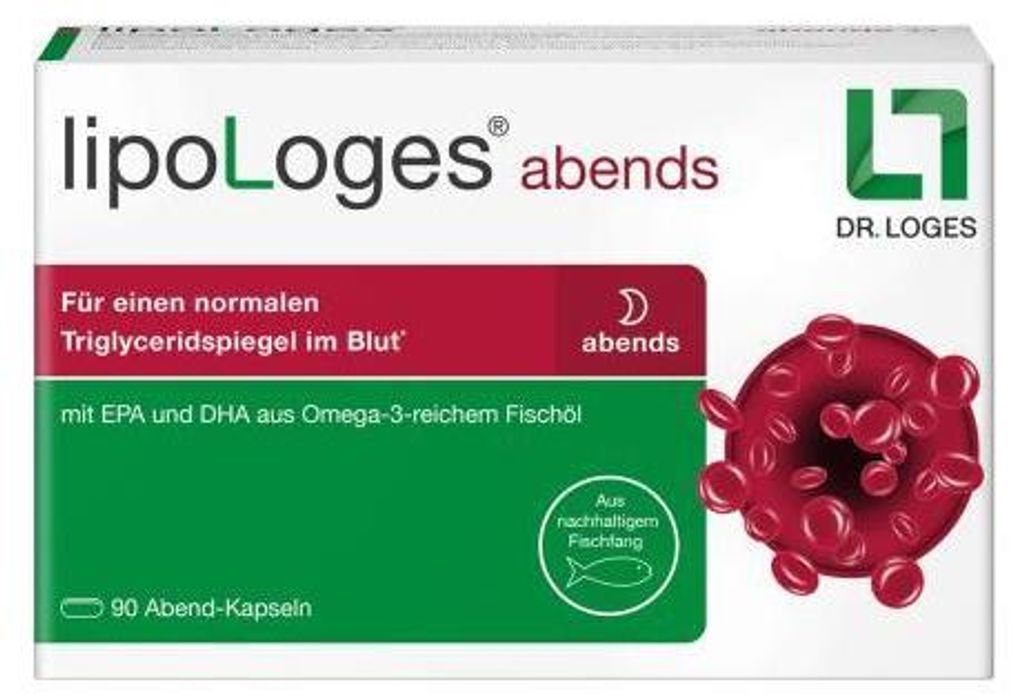 lipoLoges Kapseln zur Unterstützung eines normalen Cholesterin- und Triglyceridspiegel im Blut, 180 St. Kapseln
