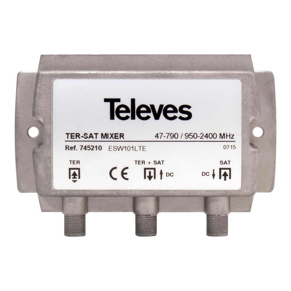 TELEVES Einschleusweiche 2xSat/terr. für Single-LNB Gussgehäuse ESW101LTE