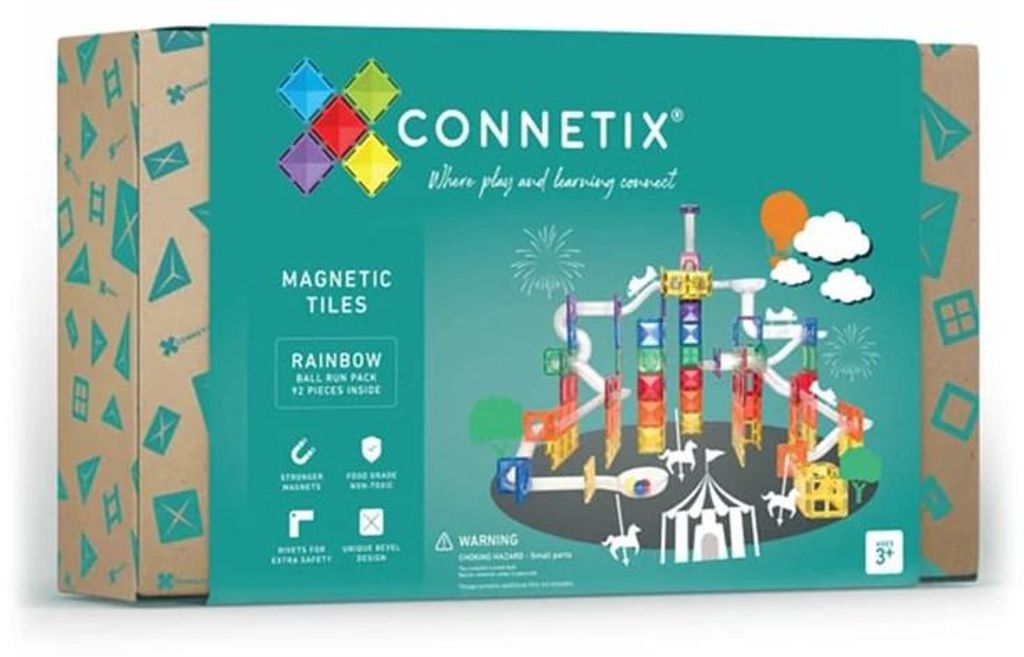 Connetix Magnetkacheln Murmelbahn 92-teilig