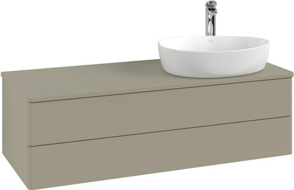 V&B Waschtischunterschrank ohne Frontstruktur Antao 120x36x50cm, HL, WBP Lac, md bl. m Lac