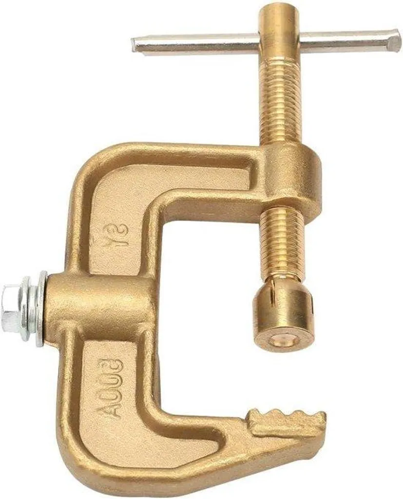 Pince de masse 500A laiton en V : stop aux mauvais contacts de soudure