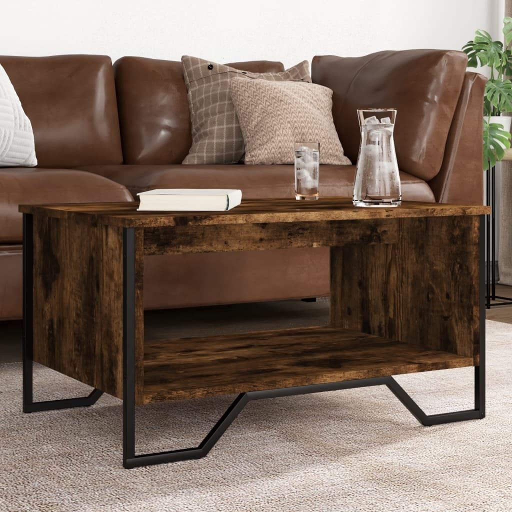 Möbel Couchtisch Räuchereiche 75x51x40 cm Holzwerkstoff - Couchtische 848486