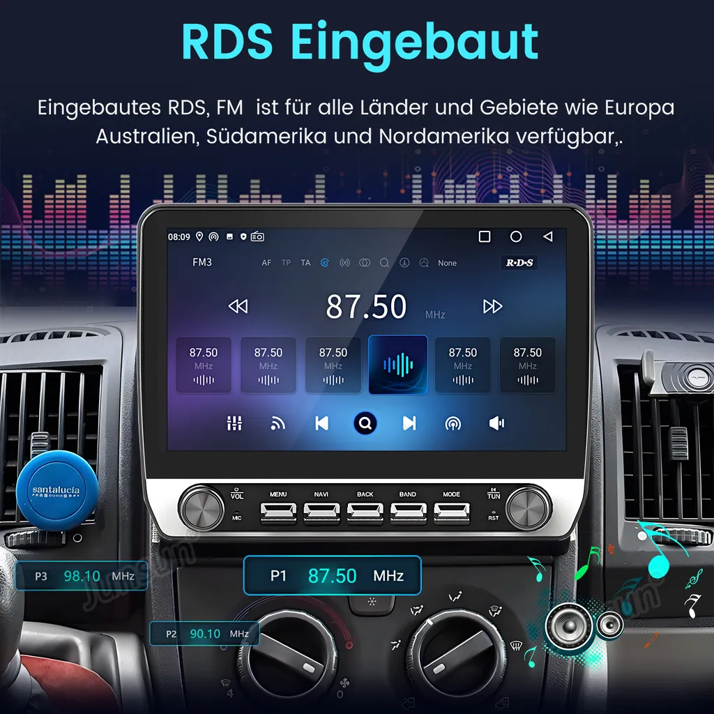 Radio Camper Ducato Android 15: CarPlay 10" per Jumper e Boxer - 11