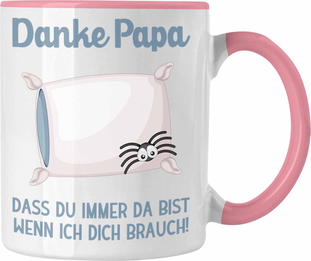 Trendation - Geschenk für Papa von Tochter Lustige Tasse Danke Vater Geschenkidee Lustige Kaffeetasse für Bester Papa von Tochter Weihnachten Geb...